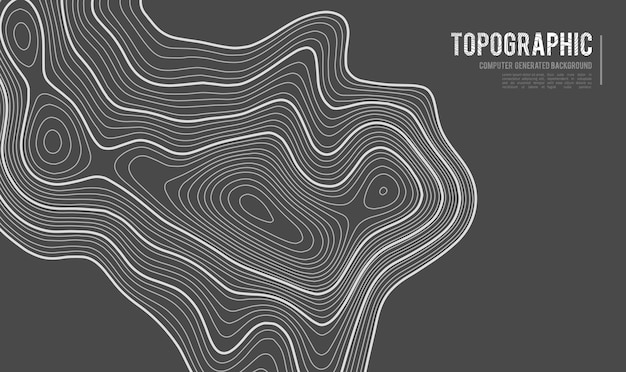 Graue Konturen Vektortopographie geographische Bergtopographie Vektorillustration topographisches Patte