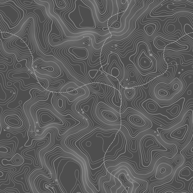 Graue konturen vektortopographie geographische bergtopographie vektorillustration topographisches patte