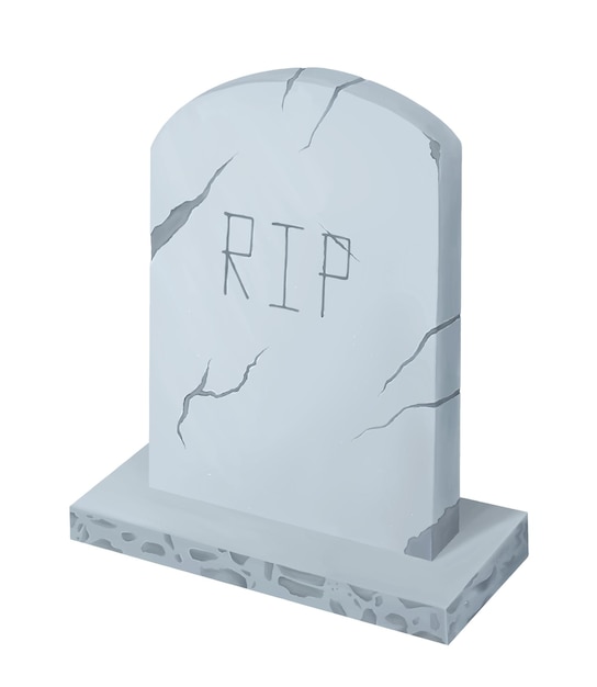 Grauer Grabstein Halloween