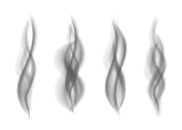 Grauer Rauch. Dunkler Dampf. Realistische Smog-Textur.