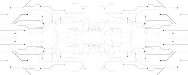 Grauweiß abstrakter technologiehintergrund hi-tech-digital verbinden high-tech-kommunikation