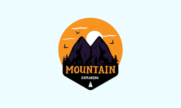 Vektor great mountain logo vektorgrafik für ihr abenteuer-logo