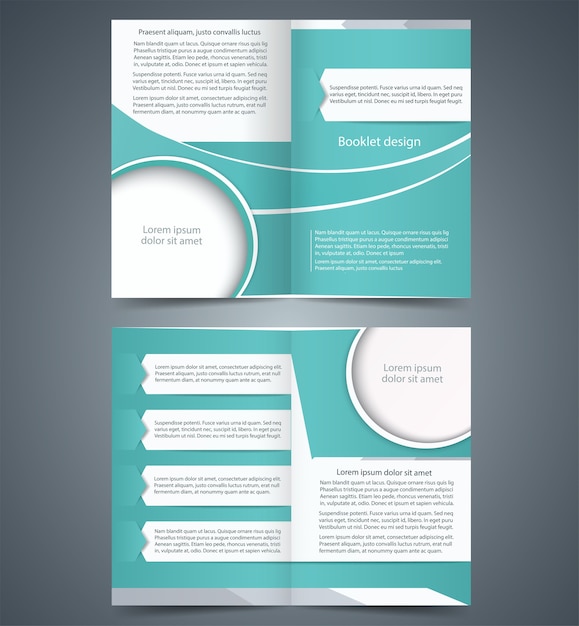 Vektor green bifold broschüre vorlage design business faltblatt broschüre