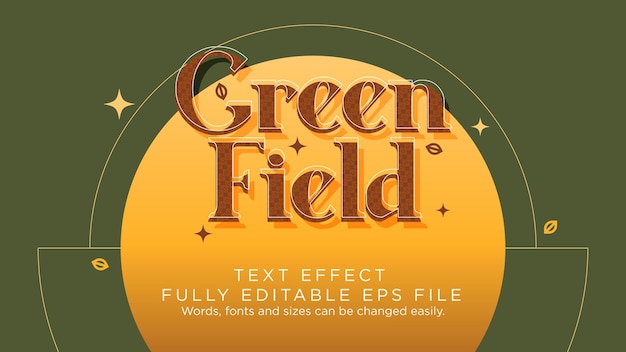 Green Field Texteffekt-Schriftart