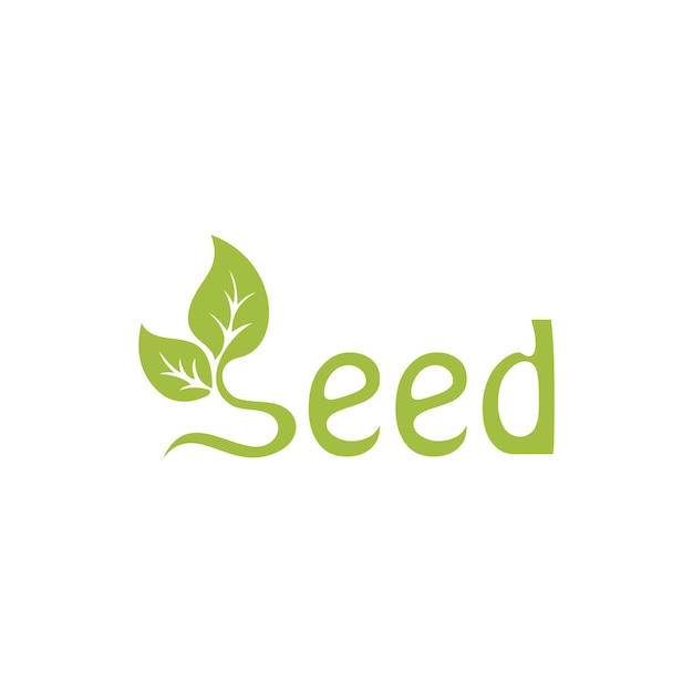 Green seed-logotype-typografie-design