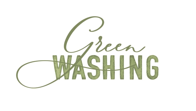 Green Washing Concept Logo Kalligrafie-Aquarell-Inschrift