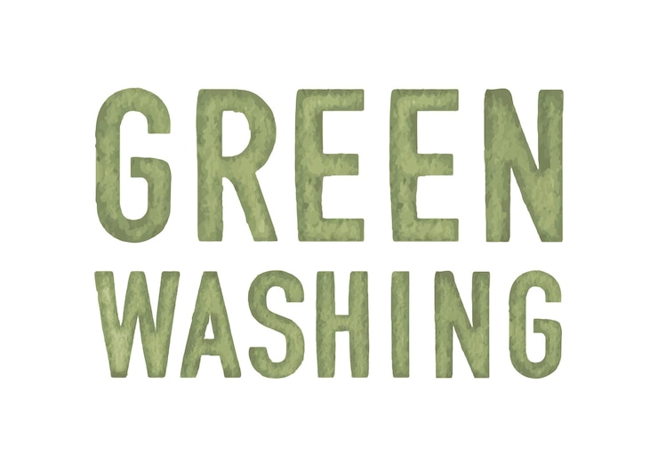 Vektor green washing concept logo kalligrafie-aquarell-inschrift
