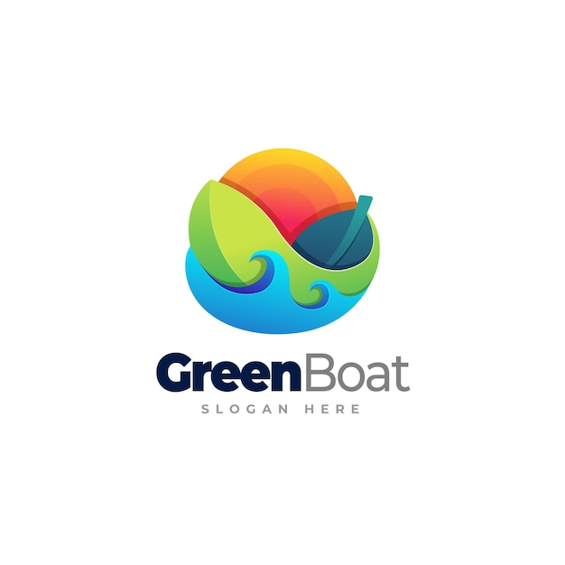 Greenboat-logo-vorlagen-design