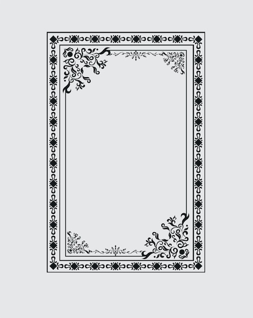 Grenze dekorative Vorlage schwarz weiß elegant klassisch