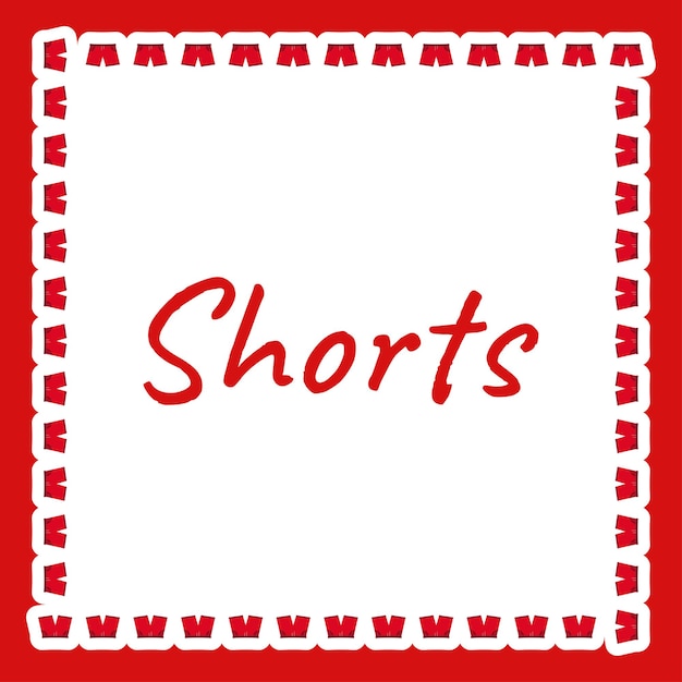 Grenze mit shorts für banner-poster und grußkarte