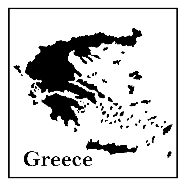 Vektor griechenland landkarte symbol vektor illustration design
