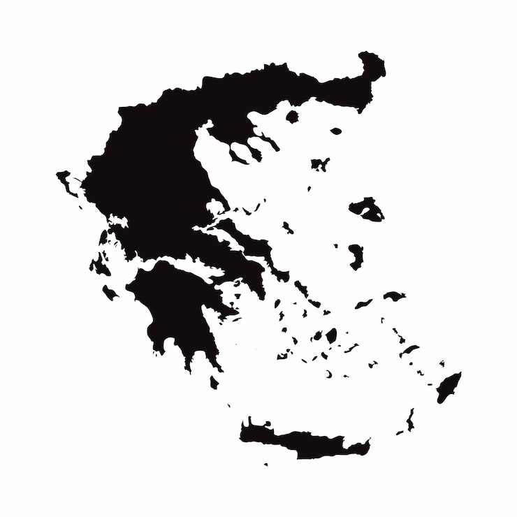 Vektor griechenland vektor-landkarte