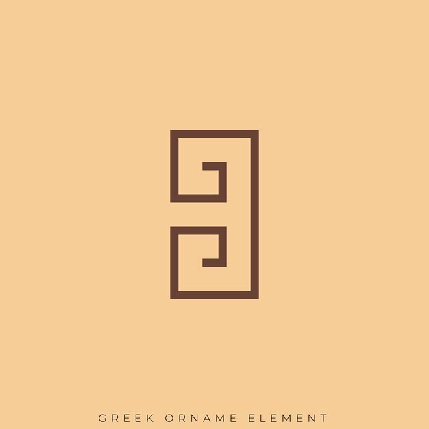 Griechisches elementdesign und symbolkunst