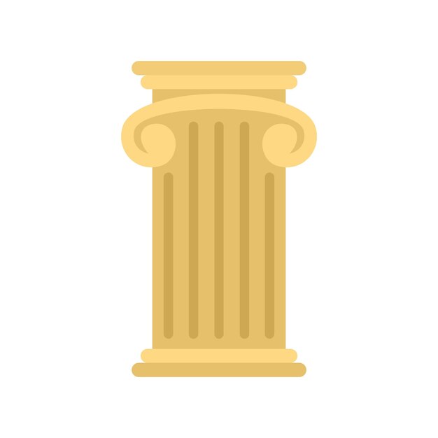 Griechisches säulen-symbol flache illustration des griechischen säulen-vektor-symbols für das webdesign