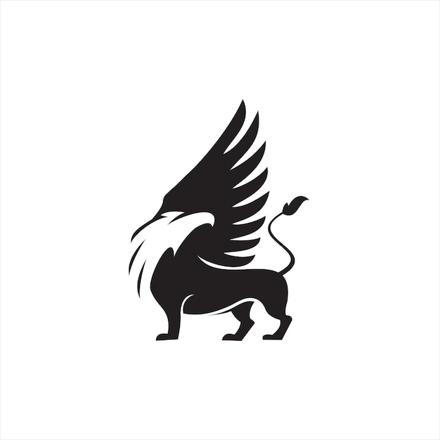 Griffin animal logo das maskottchen der mythologie-kreaturen