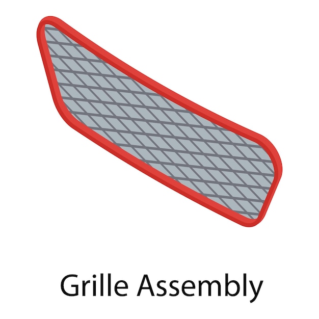 Vektor grill-assembly-symbol isometrisch von grill-assembly-vektor-symbole für web-design isoliert auf weißem hintergrund