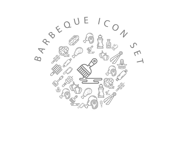 Grill-icon-set-design