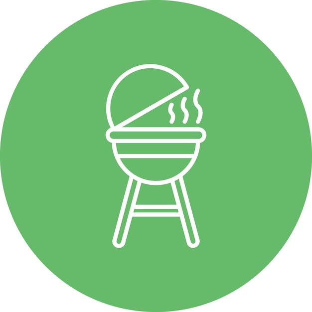 Grill-Icon-Vektorbild kann für die Gartenarbeit verwendet werden