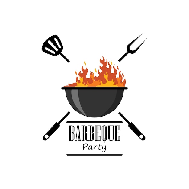 Grill-logo-vorlage illustrationsdesign