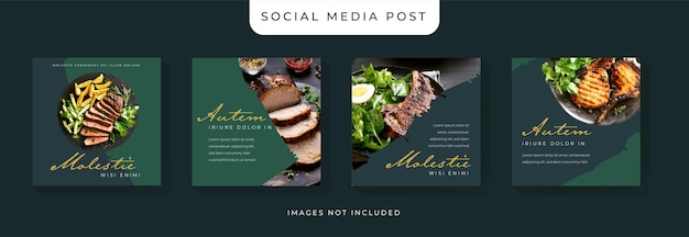 Vektor grill-restaurant-social-media-vorlage