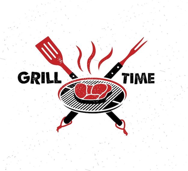 Vektor grillmuster mit fleischigen symbolen vektor-illustration