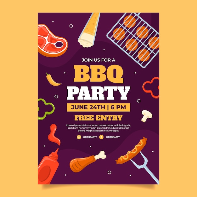 Grillparty-Plakatvorlage