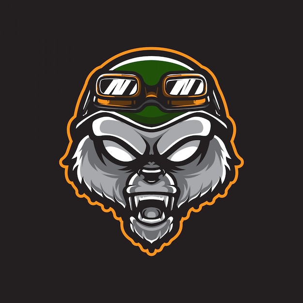 Grizzly army head logo vorlage