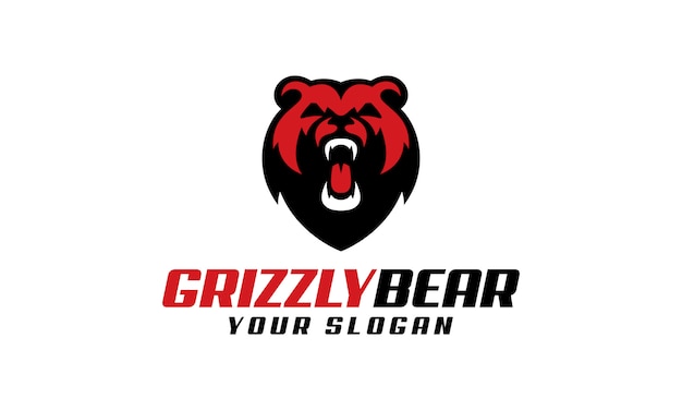 Grizzlybär Logo Vorlage