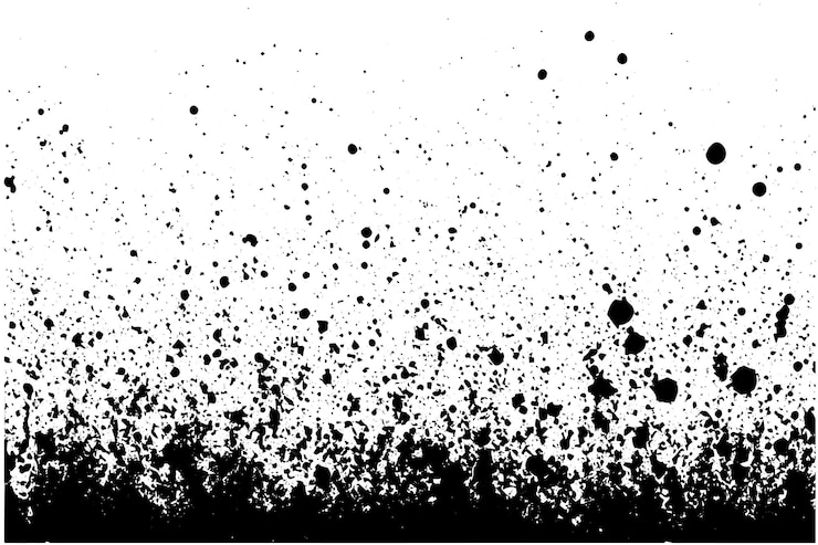 Vektor grobkörnige kiesstruktur. halbton-overlay-hintergrund mit farbverlauf. monochromes, abstraktes, bespritztes design