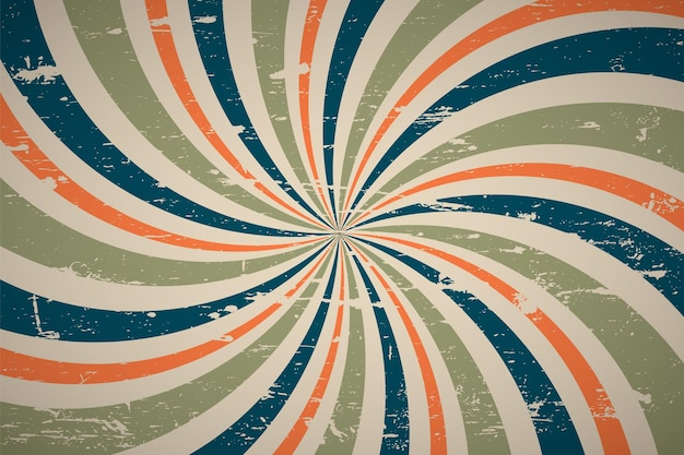 Groovige Hippie-70er-Hintergründe mit Wellenstrudelmuster
