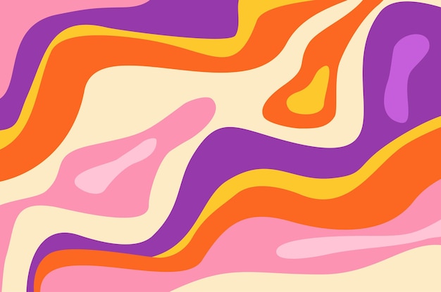 Groovy Style Hintergrund-Vektor-Design-Sammlung