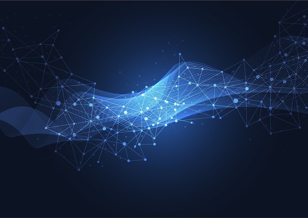 Große Datenvisualisierung der abstrakten Technologie