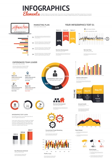 Vektor große menge an infografik-elementen