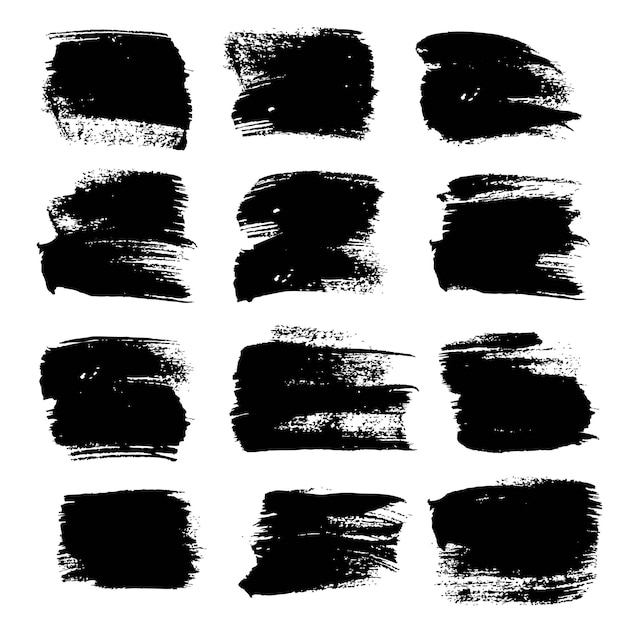 Große schwarze Streifen, die auf einem weißen Hintergrund isoliert sind