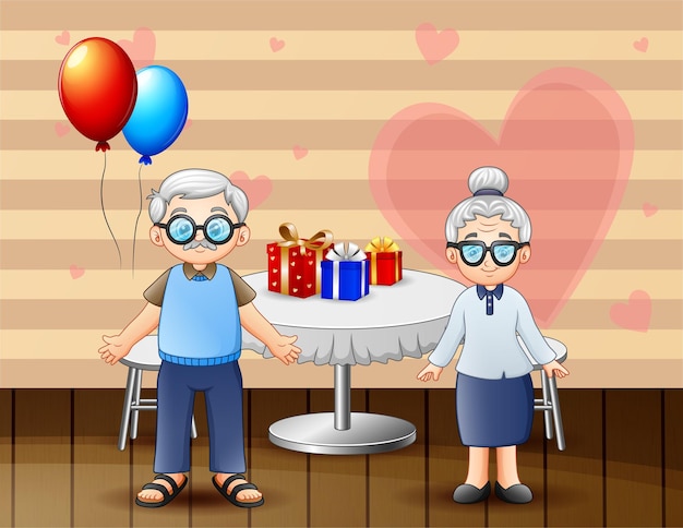 Großeltern feiern valentinstag