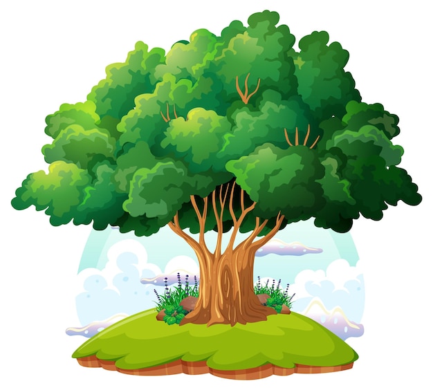 Großer Baum isolierter Cartoon