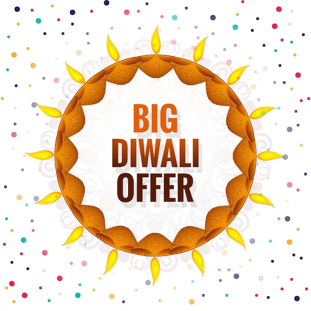 Großer diwali-festivalangebot-hintergrundvektor