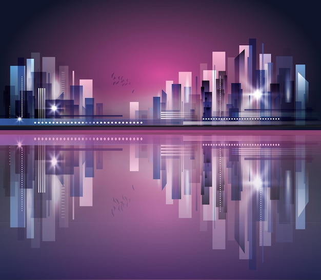 Großstadt Cityscape Hintergrund mit Architektur Wolkenkratzern Megapolis-Gebäude