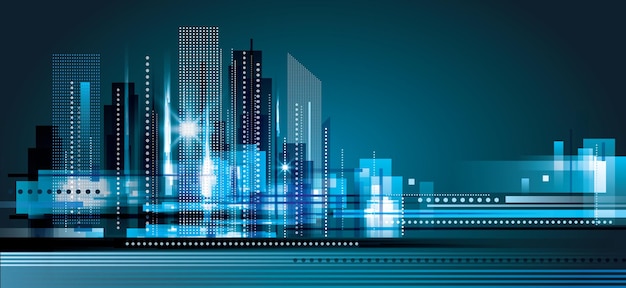 Großstadt Cityscape Hintergrund mit Architektur Wolkenkratzern Megapolis-Gebäude
