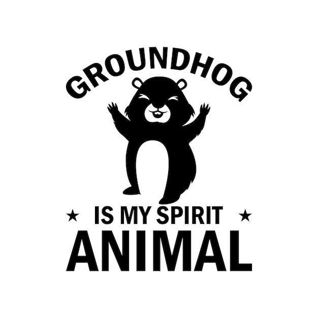 Groundhog ist mein geistertier-t-shirt-design