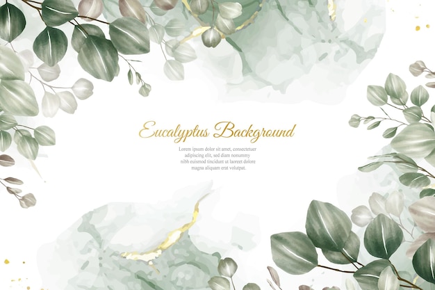 Grün-Aquarell-Blumengesteck-Hintergrund-Design