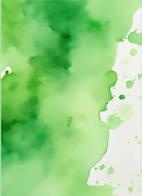 Vektor grüne aquarell hintergrund