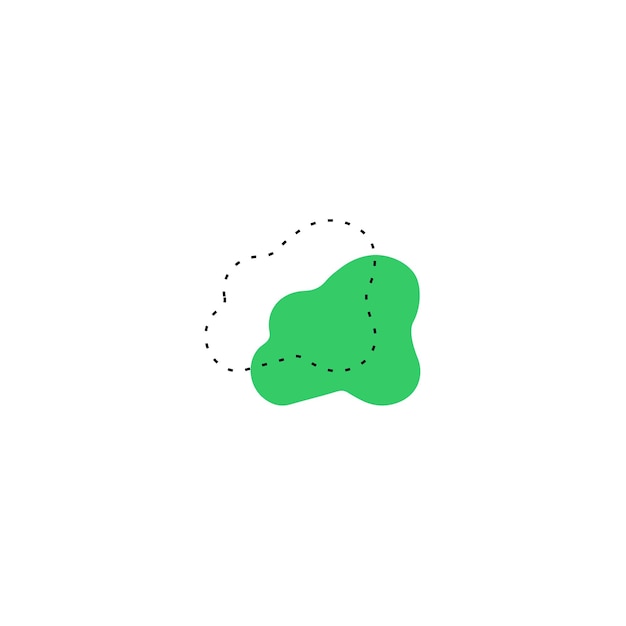 grüne Blob-Set-Element-Vektorfarbe
