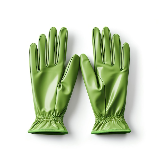 Vektor grüne farbe handschuhe 3d-vektor weißer hintergrund isoliert hi