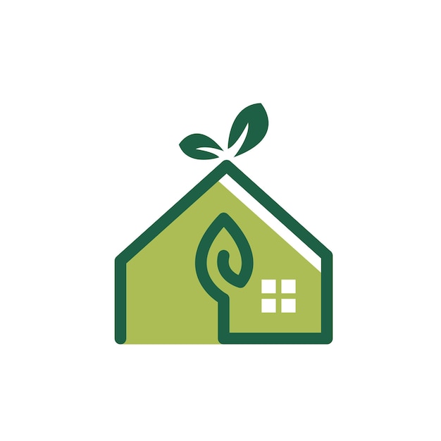 Grüne Haus-Symbol-Vektor-Illustration