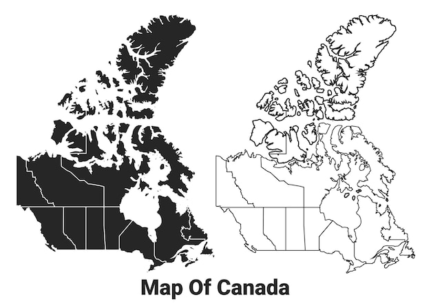 Vektor grüne karte von kanada