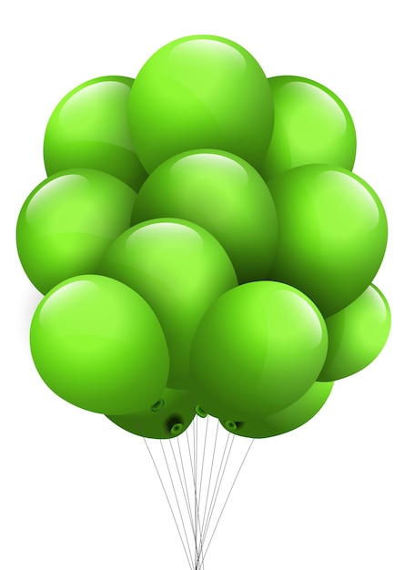 Grüne Luftballons