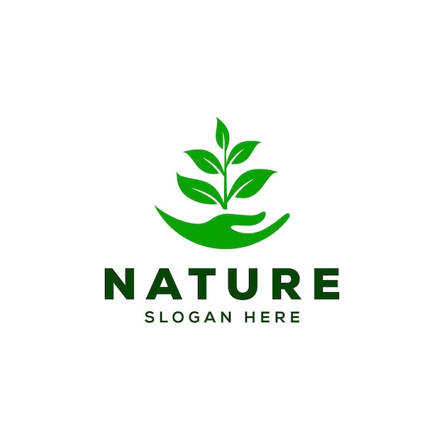 Grüne Natur-Logo-Vorlage, Vektorillustration