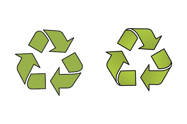 Grüne Pfeile in Recycle Symbol Vector Kunstwerk Förderung von Recycling-Initiativen Kreislaufwirtschaft