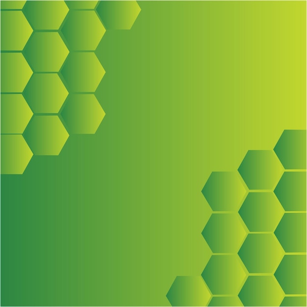 Grüne Technologie hexagonaler Vektor abstrakter Hintergrund Grüne helle Energie blitzt unter dem Hexagon
